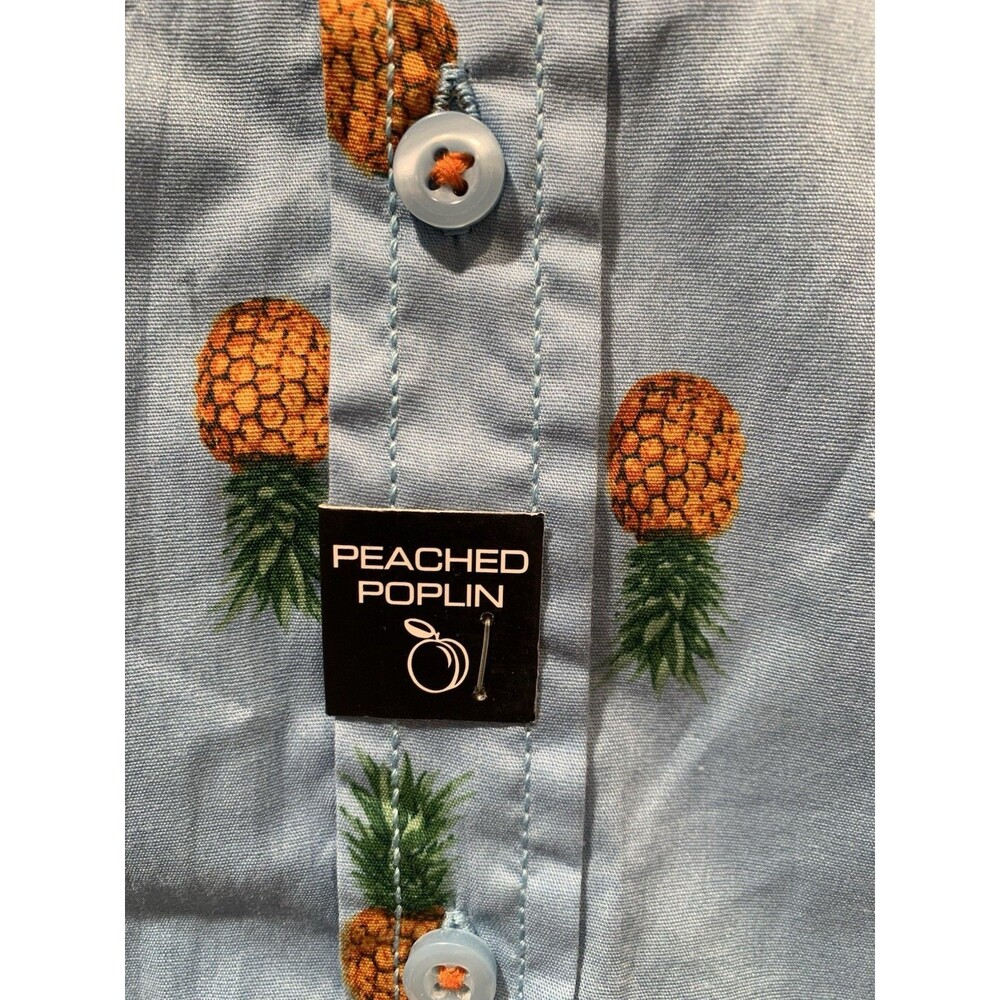 Peached Poplin Stretch Drill Clothing Geometrix S Pineapples NEW $52. Retail